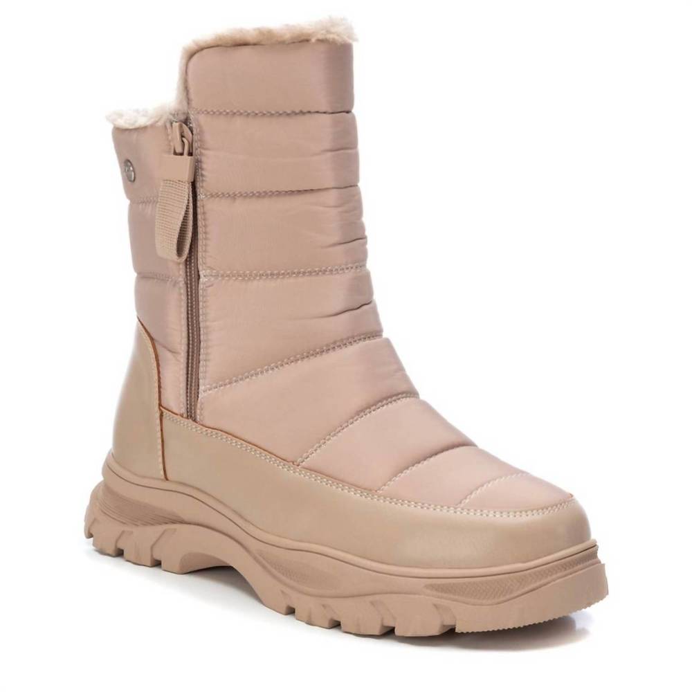 NEW XTI women's winter boots in beige/khaki